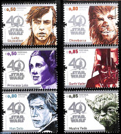 Portugal 2017 Star Wars 6v, Mint NH, Performance Art - Movie Stars - Art - Science Fiction - Neufs