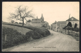 CPA Jouy-le-Moutier, Entree Du Village, L`Eglise  - Jouy Le Moutier