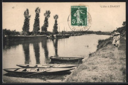 CPA L`Oise A Eragny, Kleine Bateaux Am Flussufer  - Eragny