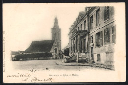 CPA Viarmes, Eglise Et Mairie - Viarmes