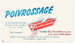 Buvard 18 X 10.6  AUSSAGE  Pantin (Seine)   Poivrossage - Food