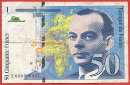 France - Billet 50 Frs 1997 - Saint-Exupéry - 50 F 1992-1999 ''St Exupéry''