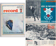 Revue Magazine Mensuel "RECORD" N° 73 Avec Le "microrecord" Sur Les  X° Jeux Olympiques D'Hiver De Grenoble 1968 - Sonstige & Ohne Zuordnung