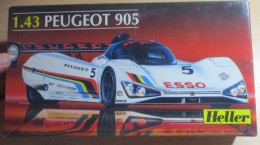 Kit314 Maquette Plastique à Monter - échelle 1/43e HELLER Complète Avec Décals Et Notice  LE MANS PEUGEOT 905 ENDURANCE - Automobili