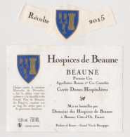 Etiquette Et Millésime HOSPICES DE BEAUNE " BEAUNE 1er Cru 2015 - Cuvée Dames Hospitalières " (2928)_ev512 - Bourgogne