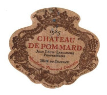 Étiquette " CHÂTEAU De POMMARD 1985 " J.L. Laplanche Propriétaire Pommard  (492)_ev363 - Bourgogne