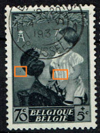 451  Obl  X 2  LV 23  Trait Sous Bouton Et Griffe Derrière Tête / Griffe Blanche Tête Reine - 1931-1960