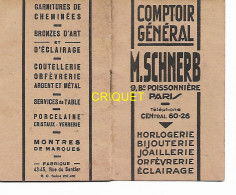 Carnet Calendrier 1938 Et 1939, Horlogerie-bijouterie Schnerb à Paris - Small : 1921-40