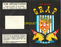 Calendrier 1959 Des Vins G.R.A.P. - Small : 1941-60