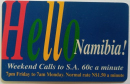 Namibia N$10 Chip Card - Hello Namibia , Weekend Calls ( Blue Rev. ) - Namibia