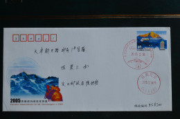 China Everest 2005 Elevation Measurement Qomolangma Pre-stamped Circulated With Special Cancelation Chine - Montagne