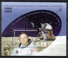 Bulgaria 2009 / Neil Amstrong · Space Exploration Moon Landing MNH Exploración Espacial / Cu21458  40-25 - Europe