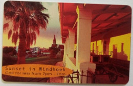 Namibia N$10 Chip Card - Sunset In Windhoek - Namibia