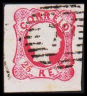 1858. PORTUGAL. Pedro V. 25 REIS. Fine Margins. Thin.  (Michel 11) - JF546750 - Usati