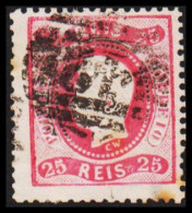 1867. PORTUGAL. Luis I. 25 REIS. Perforated. Rust.  (Michel 28) - JF546758 - Usati