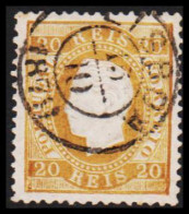 1879. PORTUGAL. Luis I. 10 REIS Perforated 12½. Fine Cancel LISBOA 15 10 1879.  (Michel 37B) - JF546761 - Usati