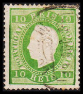 1879-1882. PORTUGAL. Luis I. 10 REIS Perforated 13½.  (Michel 47C) - JF546774 - Usati