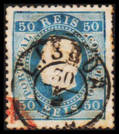 1879-1882. PORTUGAL. Luis I. 50 REIS Perforated 12½. Fine Cancel LISBOA 30 2. Tear.  (Michel 48B) - JF546775 - Usati