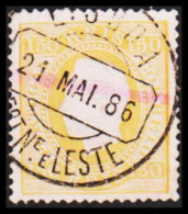 1879-1882. PORTUGAL. Luis I. 150 REIS Perforated 13½. Very Fine Cancel LISBOA 21. MAI 86.  (Michel 49C) - JF546777 - Usati