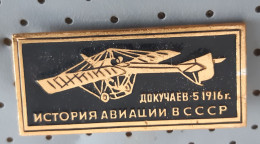 Dokuchaev 1916 Airplain Aviation, Plane Russia CCCP Pin - Luftfahrt