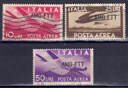 Italien / Triest Zone A - 1949 - Flugpost, Nr. 93 - 95, Gestempelt / Used - Airmail