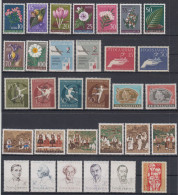 Yugoslavia COMPLETE YEAR SET Flora,airplans,sport,famous People,workers 31 Stamps 1957 MNH ** - Ungebraucht