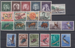 Yugoslavia COMPLETE YEAR SET 22 Stamps Famous Poeple,fauna,Karadjordje 1954 MNH ** - Nuevos