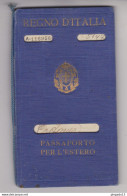 Fixe Timbre Fiscal Regno D'Italia Passaporto Per L'estero Passeport - Revenue Stamps
