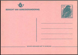 1994 - Briefkaart / Entier Postal Carte -Adreswijziging - Vogels - Buzin - Huismus - Moineau Domestique - NL - Adreswijziging
