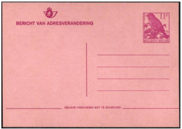 1992 - Briefkaart / Entier Postal Carte -Adreswijziging - Vogels - Buzin - Zwartkop - Fauvette à Tête Noire - NL - Adreswijziging