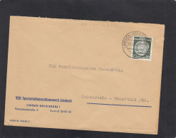 VEB SPEZIALNÄHMASCHINENWERK LIMBACH, LIMBACH-OBERFROHNA. BRIEF NACH HOHENSTEIN, 1954. - Briefe U. Dokumente