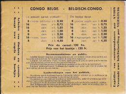 CONGO BELGE - Carnet A5 Avec Intercalaires Publicitaires - Cuadernillos