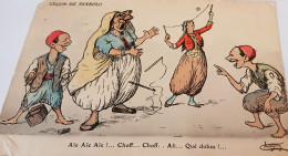 CARTE POSTALE HUMOURISTIQUE  LECON DE DIABOLO  ALGER 1911  CARICATURISTE L CHAGNY   ALGERIE - Chagny