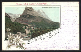 Lithographie Grindelwald, Waldwirtschaft Mit Eiger Und Viescherhörner  - Wald