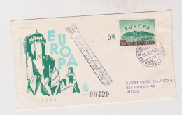 SAN MARINO 1961 Fish Nice FDC Cover EUROPA CEPT - Storia Postale