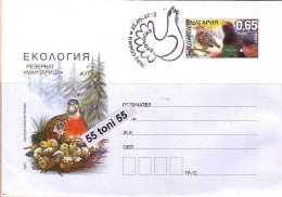 2013  Ecology Reserve Mantaritsa (capercaillie,  Pine )  Postal Stationery  BULGARIA / BULGARIE - Sobres