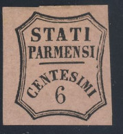 1857 - Segnatasse Per Giornali  - 6 C. Rosa Chiaro Non Emesso Con Varietà Scudo E Leggero Decalco  - Mlh (2 Immagini) - Parme