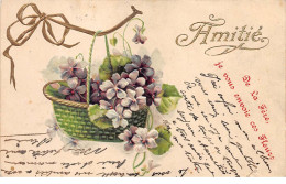 02 .n° 108149 . Fere En Tardenois . Amitie .panier Fleuri . - Fere En Tardenois