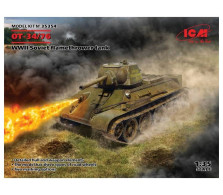ICM - Char OT-34/76 Soviet Flamethrower + Figurines WWII Tank Maquette Kit Plastique Réf. 35354 Neuf NBO 1/35 - Véhicules Militaires
