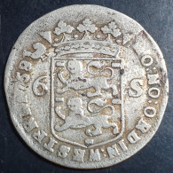 Netherlands 6 Stuiver Scheepjesschelling West Friesland 1759/58 Overstruck VG - Provinciale Munten