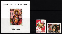 Monaco 2428 Und 24229 Und Block 75 Postfrisch Weihnachten #II274 - Altri & Non Classificati