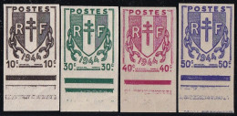 France N°670/673 - Non Dentelé - Neuf ** Sans Charnière - TB - 1941-1950