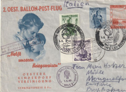 INTERO POSTALE AUSTRIA 1949 3-10+20+40 BALLON-POST-FLUG (YK2154 - Andere & Zonder Classificatie