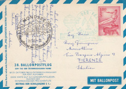 CARTOLINA POSTALE AUSTRIA 1962 1,8 MIT BALLONPOST (YK2159 - Covers & Documents
