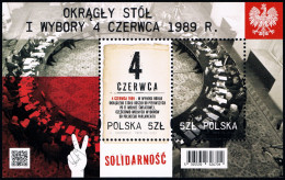 Poland 2024 Fi BLOK 384 Mi BLOCK 334 The Round Table And The June 4, 1989 Elections - Ungebraucht