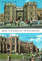 WINDSOR, CASTLE, BERKSHIRE, MULTIPLE VIEWS, ARCHITECTURE, PARK,  ENGLAND, UNITED KINGDOM , POSTCARD - Windsor Castle