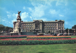 LONDON, ARCHITECTURE, BUCKINGHAM PALACE, PARK, SCULPTURE, CAR, ENGLAND, UNITED KINGDOM , POSTCARD - Buckingham Palace