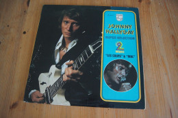 JOHNNY HALLYDAY LES COUPS & MAL DOUBLE LP 19? VARIANTE - Rock