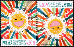 Poland 2024 Fi 5394 Mi 5544 Tête-bêche 1 International Children's Day - Ungebraucht