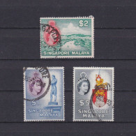 SINGAPORE 1955, Sc# 50-52, Part Set, Used - Singapur (...-1959)